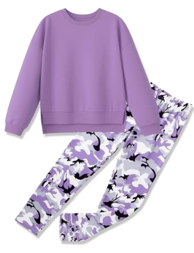 Image of Girl Clothes Sweatshirt Pullover Leggings Tracksuits Outfit 2PC Girls Clothes Size 6-14