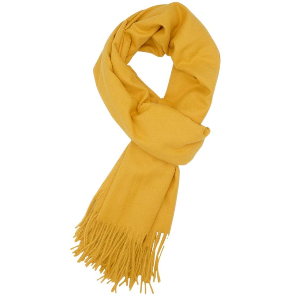 Purple Possum Women's Yellow, Mustard, Mustard Yellow Purple Possum® Yellow Scarf Mens Plain Large Warm Cosy Wrap Shawl Unisex Oversized Mustard Scarf