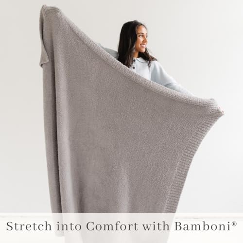 Image of SARANONI Bamboni Luxury Throw Blanket | Super Soft Plush Home Decorative Comfy Blankets for Sofa, Couch or Bed | Gray, Large - 50 inch x 60 inch