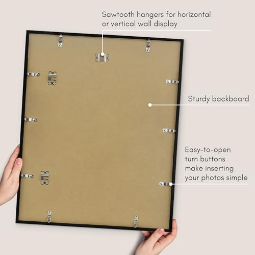 Americanflat Bilderrahmen mit poliertem Plexiglas, 45,7 x 55,9 cm, Verwendung als 35,6 x 45,7 cm Rahmen mit Passepartout oder 45,7 x 55… – Ansicht 6
