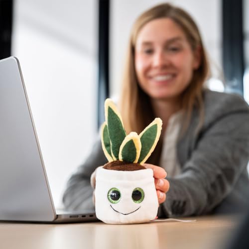 Minifeet Schmoozies® Evergreenies® Monstera - perfekt geeignet zum Reinigen von Handy- und Tabletdisplays, Unterseite aus Mikrofaser