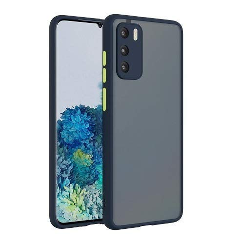 TrendStar Translucent Camera Shield Guard Back Bumper Smoke Case Cover Compatible for Vivo V20 SE-{ Blue }