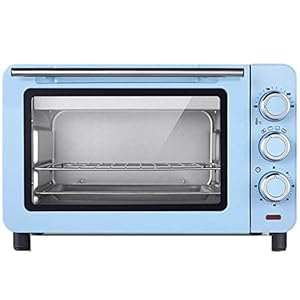 Mini Oven, Instelbare Temperatuurregeling, 60 Minuten Timer 15L Capaciteit Multifunctionele Convectie Broodroosteroven, Huishoudelijk Volautomatisch Bakken, Blauw