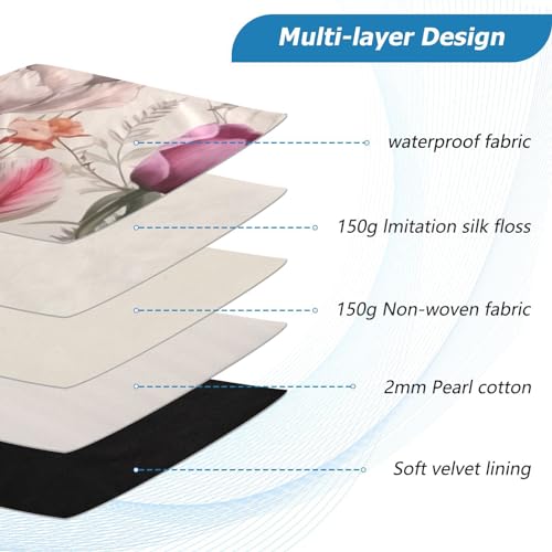 Funda para portátil de 13-14 pulgadas con flores silvestres miniatura 4