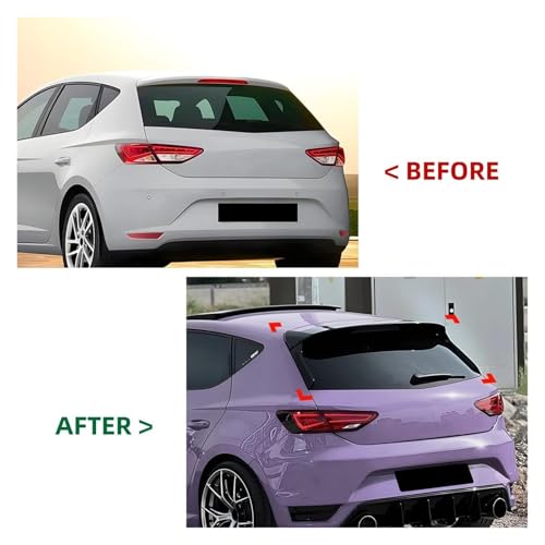 Spoiler arrière de coffre Seat Leon MK3 2013-2019 et extension de volet latéral tuning auto - 3