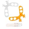 Baby Food Scissors Orange&White Set of 2, JUMUU Versatile Food Cutter for Babies Portable Food Shearer with a Cleaning…