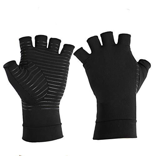 BreoLife Copper Arthritis Compression Gloves, High Copper Infused Compression Gloves for Men