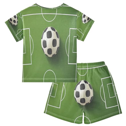 senya Short Sleeve Pajamas Sets Summer Cotton Sleepwear Court Football2