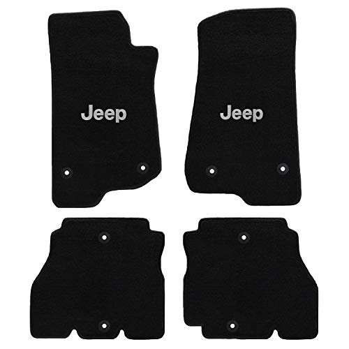 Lloyd Mats All Weather Carpet Floor Mats for Jeep Wrangler JL 2018-ON 4 Door 4PC Mats Black with Jeep Logo
