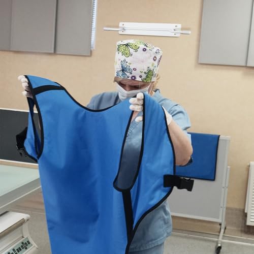 Image of Zonon 2 Pcs X-Ray Apron Hanger 15 x 2 Inch White Coated Apron Rack for X-Ray Radiation, Stainless Steel, Wall Mount