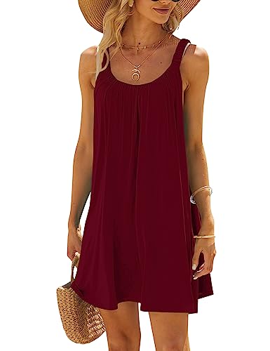 ANGGREK Damen Badeanzug Bikini Cover Ups Strand Cover Ups Kleider Sommer...