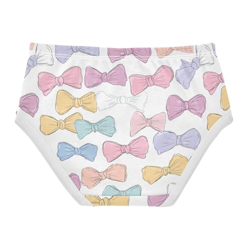 Wusikd Cute Bows (3) Girls' Underwear Cotton Girls Briefs Soft Toddler Underwear 2T2