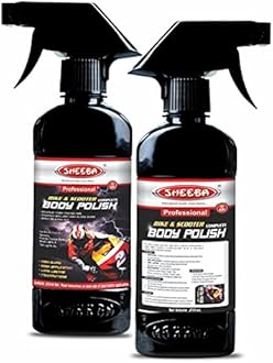 SHEEBA Bike & Scooter Complete Body Polish I High Gloss Shine I Easy Application I Long Lasting I Multipurpose Care for Painted, Plastic, Vinyl, Tyre, Helmet, Accessories - 200mL Pack.
