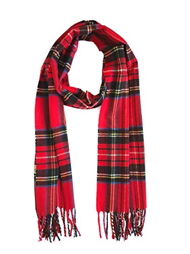 NY GOLDEN FASHION Women Men Unisex Super Soft Warm Classic Plaid Cashmere Feel Winter Scarf Wrap