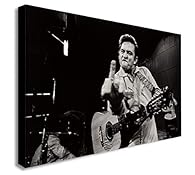 Johnny Cash - Canvas Wall Art Framed Print - Various Sizes Mounted on a hard backed sturdy frame Only using the best canvas and Epson none fade Inks Handmade and supplied by Fab Canvas