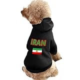 Iran Flag Winter Dog Hoodie Sweatshirts Warm Clothes for Chihuahua Coat Clothing