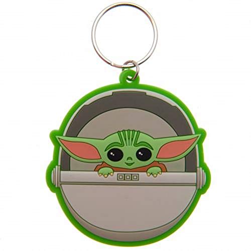 Star Wars: The Mandalorian RK39061C, llavero de goma (Baby Yoda), unisex, multicolor, 4,5 x 6 cm