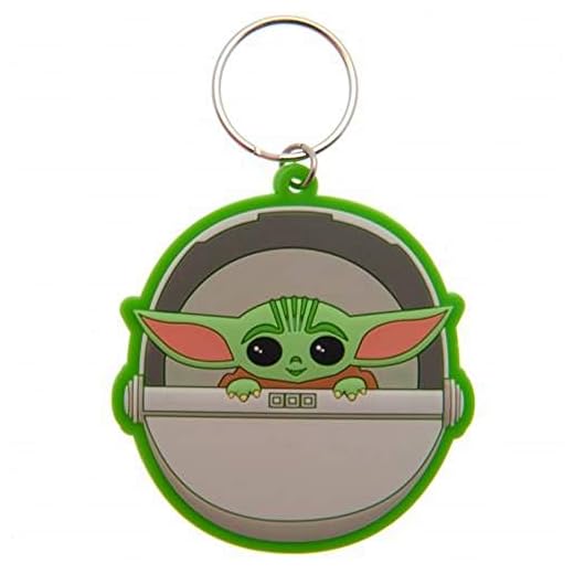 Star Wars: The Mandalorian RK39061C, llavero de goma (Baby Yoda), unisex, multicolor, 4,5 x 6 cm