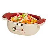 MRKU Coladores y escurridores, Cesta para Lavar Verduras: escurridor de Cocina Que Ahorra Espacio para Preparar Comidas, Fideos, ensaladas, Pasta cocida, Verduras y Frutos Rojos.