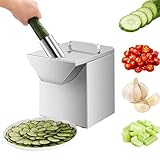 Cortadora De Chorizo, Cortadora Automática De Frutas Y Verduras, 200KG/H, Ajuste De 0-7 MM, Base Antideslizante, Para Uso Comercial(Oblique cut)