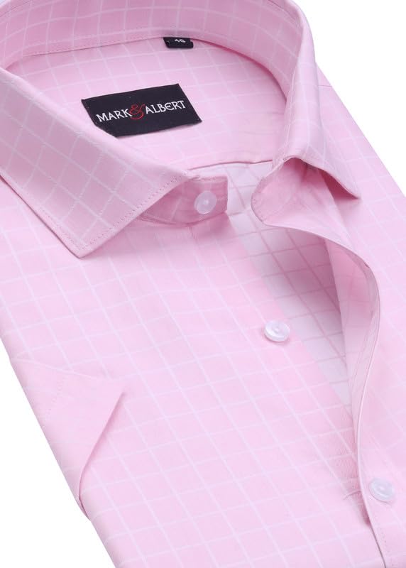 Image of MARK & ALBERT Mens Half Sleeves Checkered Regular Shirt