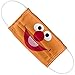 Popfunk Sesame Street Ernie Face Face 1-Ply Reusable Face Mask Covering with Adjustable Nose Wire, Unisex