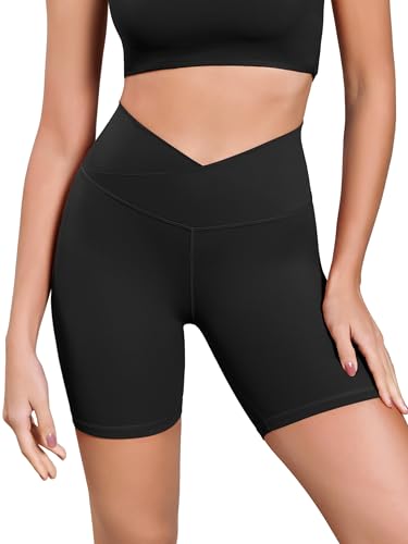 ODODOS Cloud Feeling Cross Waist Yoga Shorts for Women, 6
