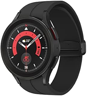 Samsung Galaxy Watch5 Pro Smartwatch, Gesundheitsfunktionen, Fitness-Tracker, ausdauernder Akku, Bluetooth, 45 mm, Black Titanium inkl. 36 Monate Herstellergarantie [Exklusiv bei Amazon]