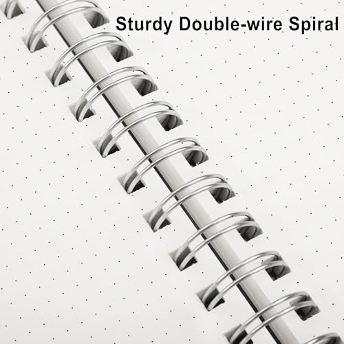 Bullet Journal A4 à pointillés grand format avec papier premium 100g/m² et spirale robuste - 5