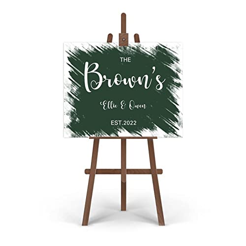 Panneau de mariage bois personnalisé panneau calligraphie moderne rustique