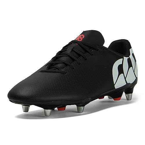 Canterbury Speed Raze - Scarpe da Rugby Unisex, morbide, Colore: Nero, Taglia 44