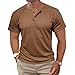 WENKOMG1 Mens Graphic T-Shirts, Short Sleeve Henley T Shirts Casual Summer T Shirt Man Tee Men Clothing Camiseta De Moda Hombre (L, Khaki)