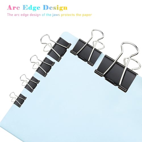 Large Binder Clips, 72 Pack, 1.6 Inch, Non-Standard 41mm, Black, Capacity 0.66 Inch, Paper Clips, Office Clips, Great Fold Clamp, School & Home Use image 6