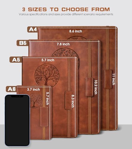 Cuaderno de puntos Biuwory con tapa dura de cuero y 160 páginas 2