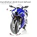 Risopen 1:12 Motorcycle Model Toy for Honda CBR 1000R Metal Die-cast with Plastic Motorcycle Model No Assembly Required Mini Finished Moto Gift for Adult（Blue）