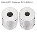 uxcell 8mm to 8mm Aluminum Alloy Shaft Coupling Flexible Coupler Motor Connector Joint L30xD25 Silver 2Pcs