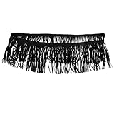 De color negro oshhni Adornos de Flecos de Cuero de 1 Metro Adornos de Borlas de Cuero Sintético para Proyectos de Bricolaje Y