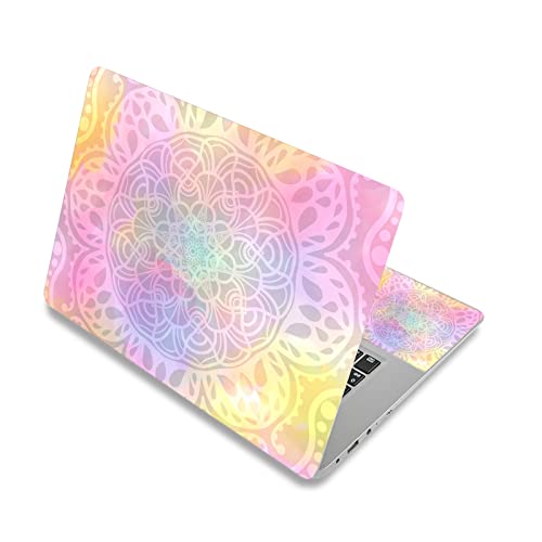 Autocollant PC portable 15.6 pouces sticker vinyle mandala coloré universel