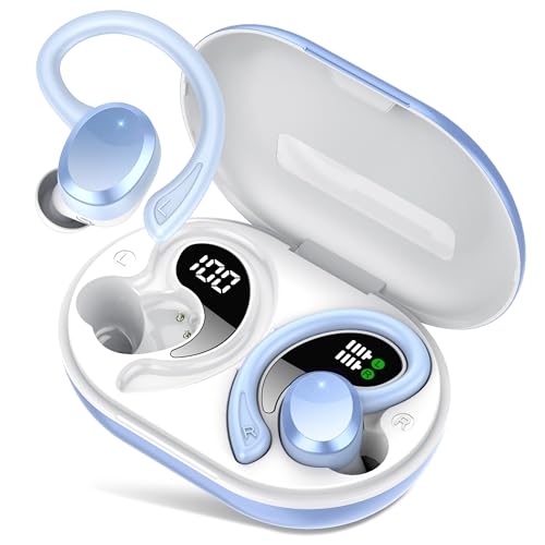 Ya en manzanajugosa.com: Auriculare Inalámbricos Deportivos, Nueva Auriculares Bluetooth 5.4 con HD Mic, 68H Cascos Inalambricos Bluetooth con Pantalla LED, Cancelacion Ruido ENC Auriculares Running, IP7 Impermeable