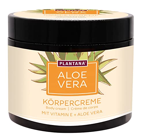 PLANTANA Bio-Aloe Vera Körpercreme 500 ml | für trockene anspruchsvolle Haut | mit Vitamin E | vegan | Fair Trade | aus biologischem Anbau | dermatologisch getestet | ergiebig | schnell einziehend