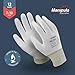 MANIPULA Safety Work PU Coated Protective Gloves (12 Pairs) Seamless Knit Glove with Polyurethane Coated Smooth Grip on Palm & Fingers, for Men and Women, Ideal for General Duty Work (Large, White)