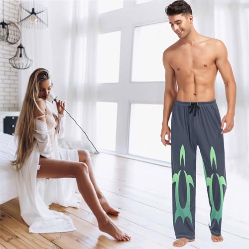 visesunny Mens Pajama Pants Funny Turtle Cotton Lightweight Soft Pajama Bottoms3