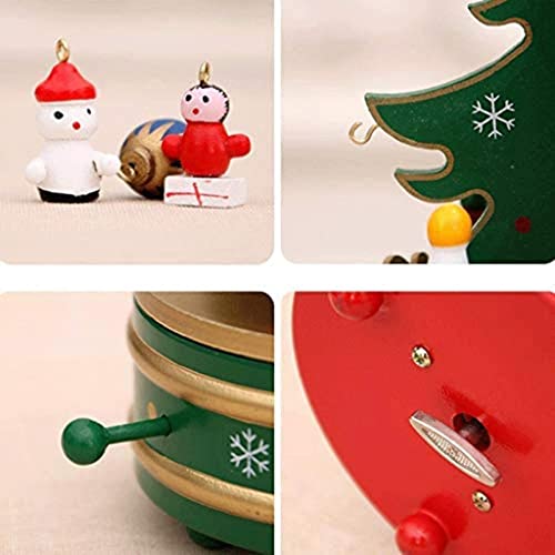 Caja de música navideña linda de madera como regalo entrañable de reyes 4
