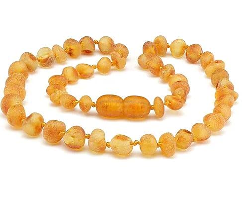 28cm (XS) Love Amber X Adult Bees Knees Raw Honey Baltic Amber Necklace
