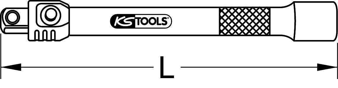 KS TOOLS 1/4" Prolongador CHROMEplus con bloqueo, 150 mm