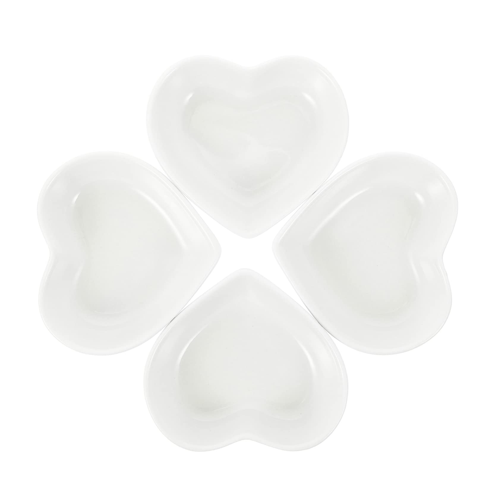 Wakauto Heart Shaped Plate Decorative Sauce Bowls Japanese Style Sauce Dish for Chip Dip