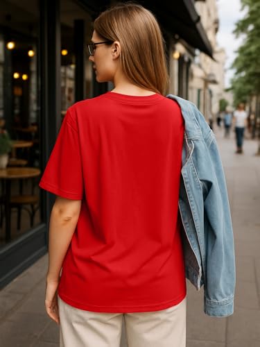 Image of LEOTUDE Couple Combo Men's Oversized T-Shirt & Women's Drop Shoulder Tshirt