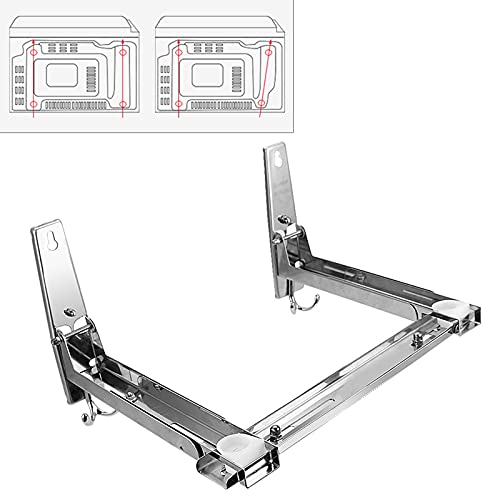Fetcoi 22X22X29,5CM Teleskopische Edelstahl Mikrowellenhalterung Mikrowellenhalter Wandhalter Regal Bis, Parallel… – Bild 5
