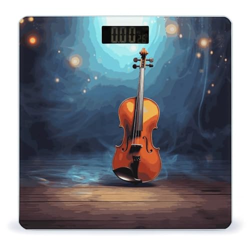 Báscula digital de baño con pantalla LCD y cinta métrica miniatura 1