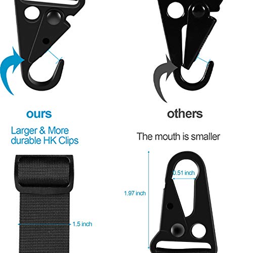 Bengor Two Point Traditional Sling with Attachments Mounts, Adjustable Extra Long Rifle Sling for Rifle with 2 Pack 1.25